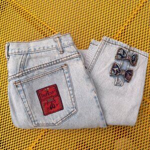 Vintage Bonjour Tapered Jeans w/Bows